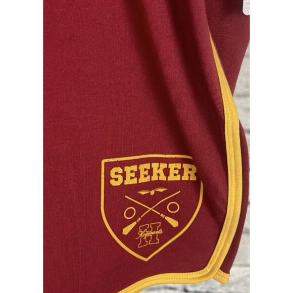 Harry Potter +3 Red Seeker Graphic Marigold Piping Trim Cotton Bike Shorts - Picture 6 of 7